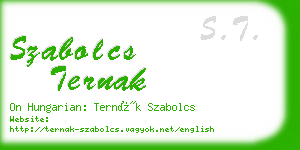 szabolcs ternak business card